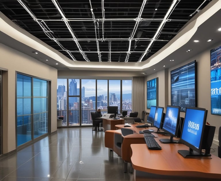 a bunch of blue wires connected to each other