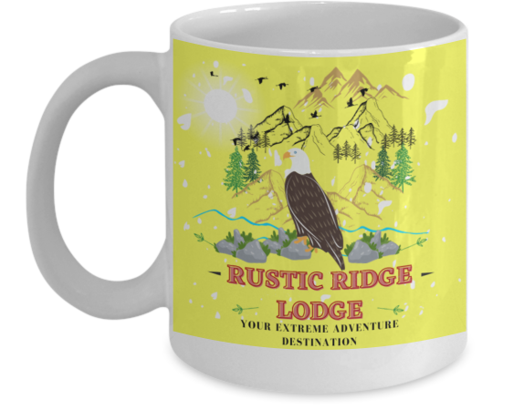 a mug mug mug with a picture of a bald eagle