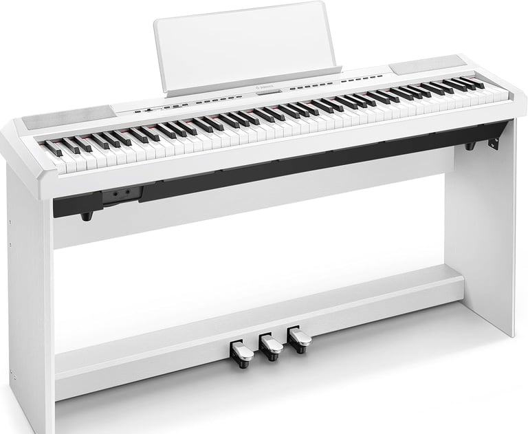 Donner DEP-20 Piano digital (88 teclas, 88 teclas, mecanismo de martillo), color blanco