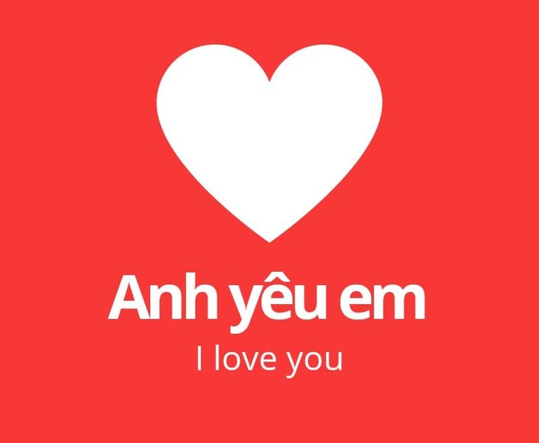 un coeur sur un fond rouge avec la phrase je t'aime en vietnamien