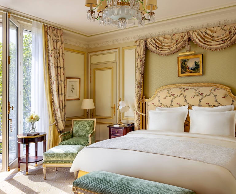 Luxury bedroom at Le Ritz Paris Hotel