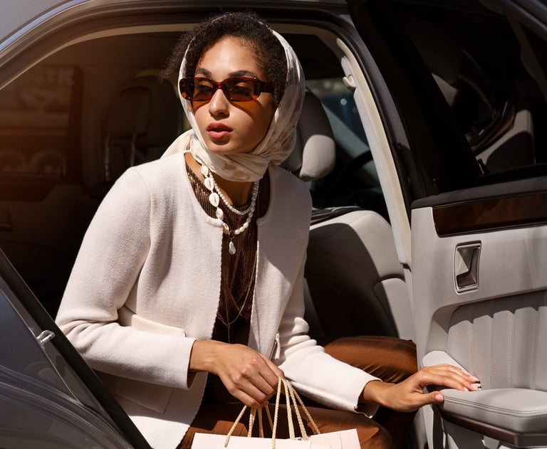 Rich woman doing shopping