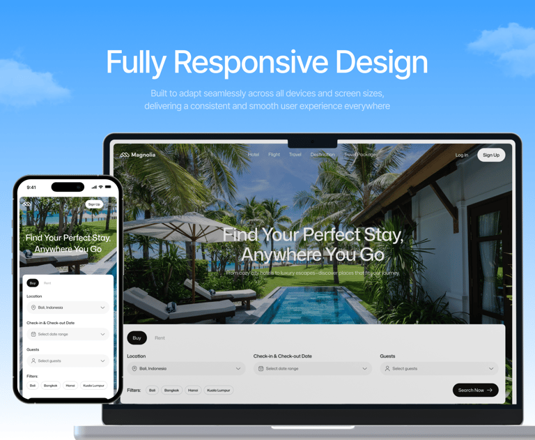Mobile friendly business website design example