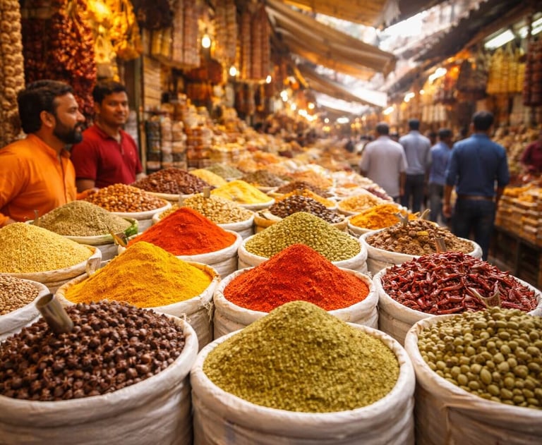 Spice Market in Khari Bawli in Old Delhi