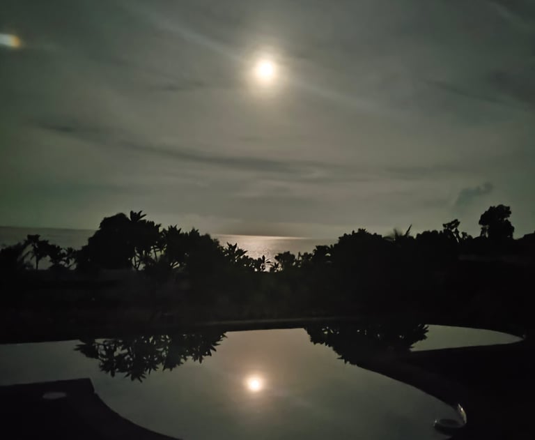 Full moon from Callachuchi homestay pool