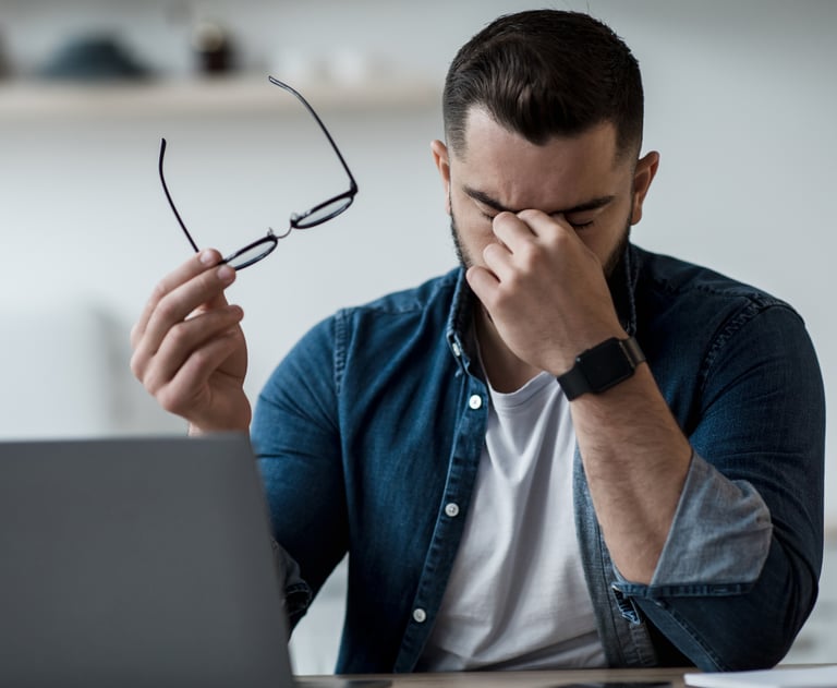 Person who is having vision problems