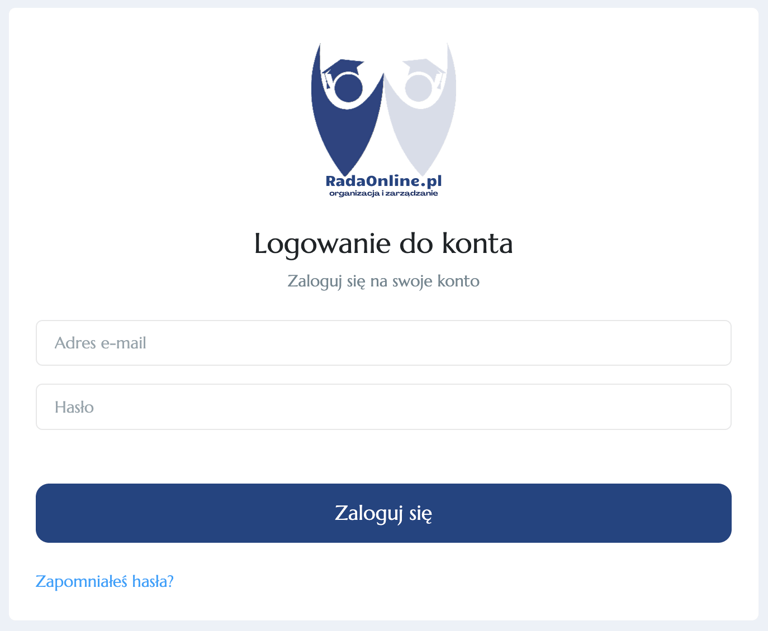 ekran do logowania