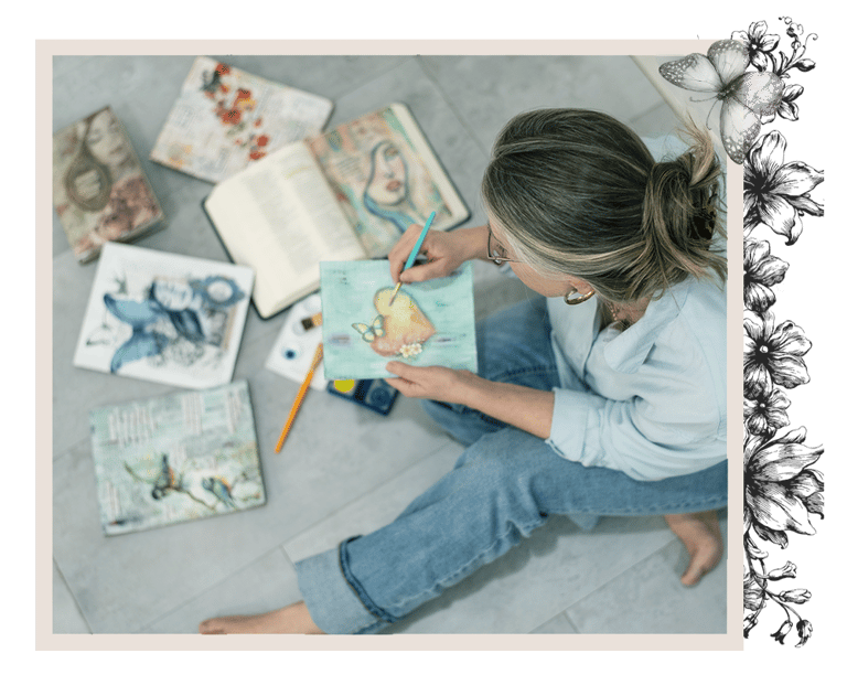 Mixed media art with Allison Orthner