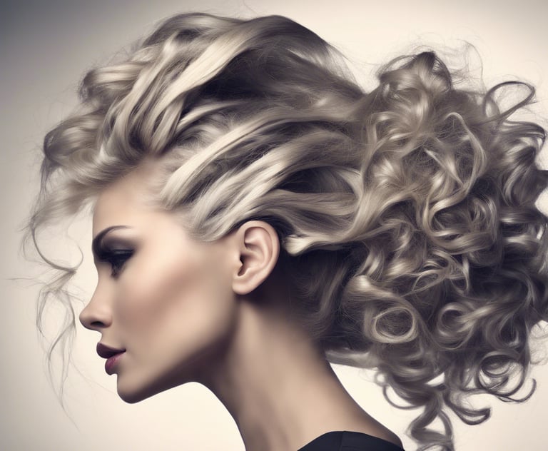 a beautiful woman with a curly hair and a very special curly hair style