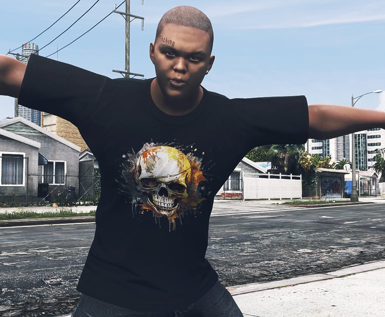 Young ped character posing like a gangster – GTA5