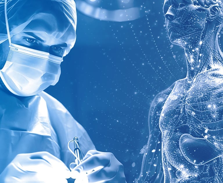 Focused surgeon performing minimally invasive procedure