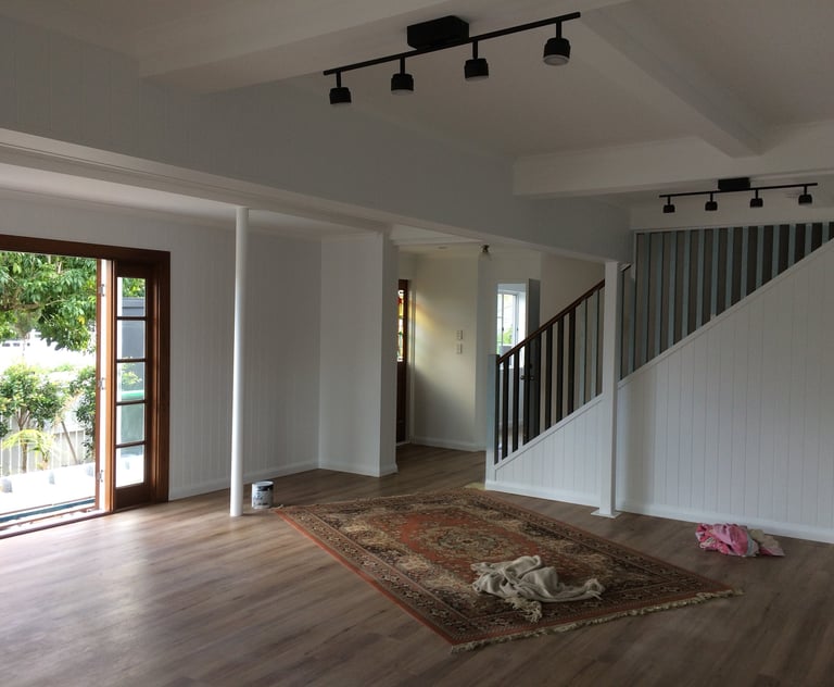 Ashgrove residence interior painting painted VJ panell