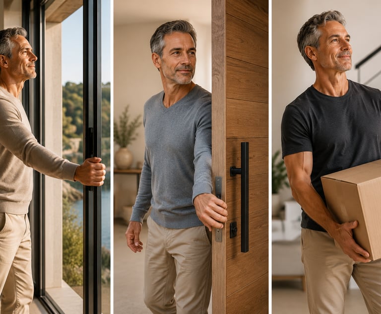 Hommes en mouvement lors de scènes de vie quotidienne nécessitant une poussée haut du corps