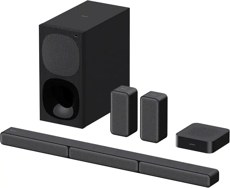 Sony HT-S40R - Barra de Sonido 5.1 Sistema de Cine en Casa, Altavoces Traseros Inalámbricos