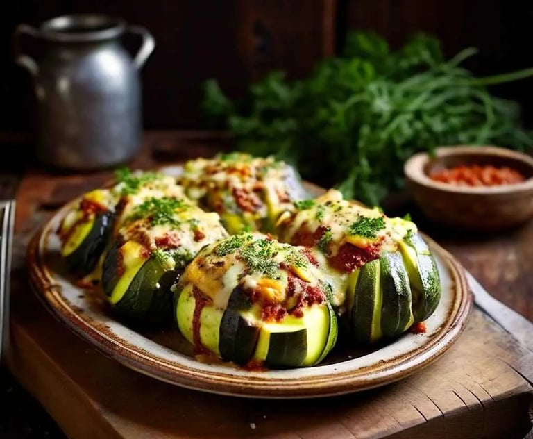 Courgettes farcies au four