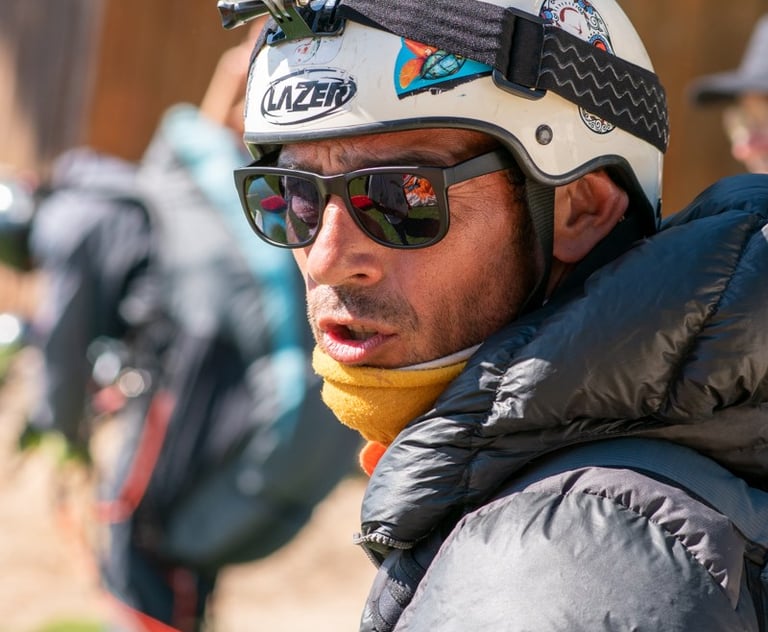 Laurent au décollage de Véro en Corse