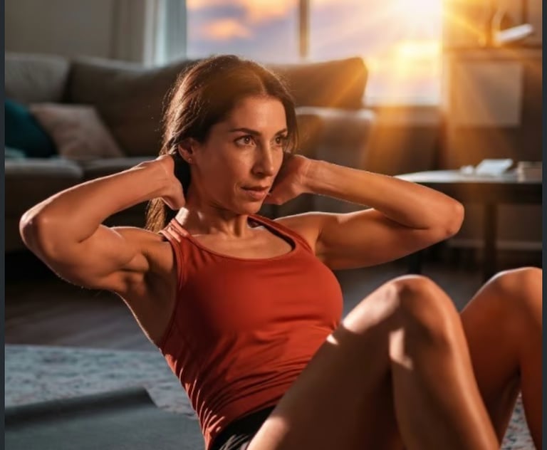Quick core workout – flat stomach results from home abs routine