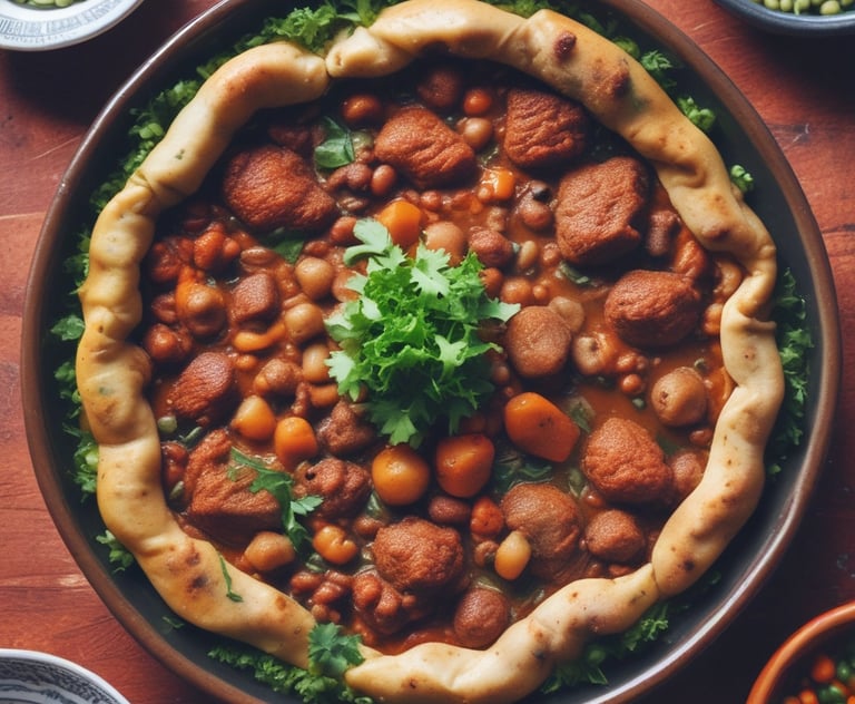 Close-up of a beautifully plated mandi Yemeni dish with fragrant rice and tender meat.
