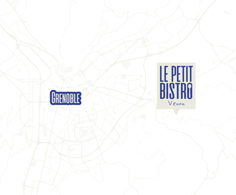 Carte Google Maps pour localiser le petit bistro de venon