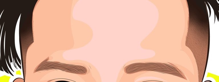 a cartoonish looking boy with a mohawkcut illustration