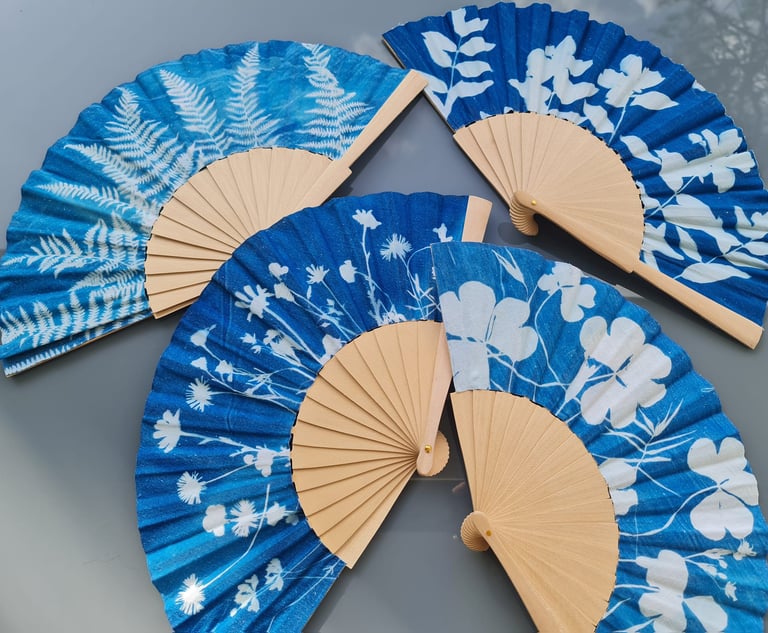 éventails unique en tissu imprimés floral 