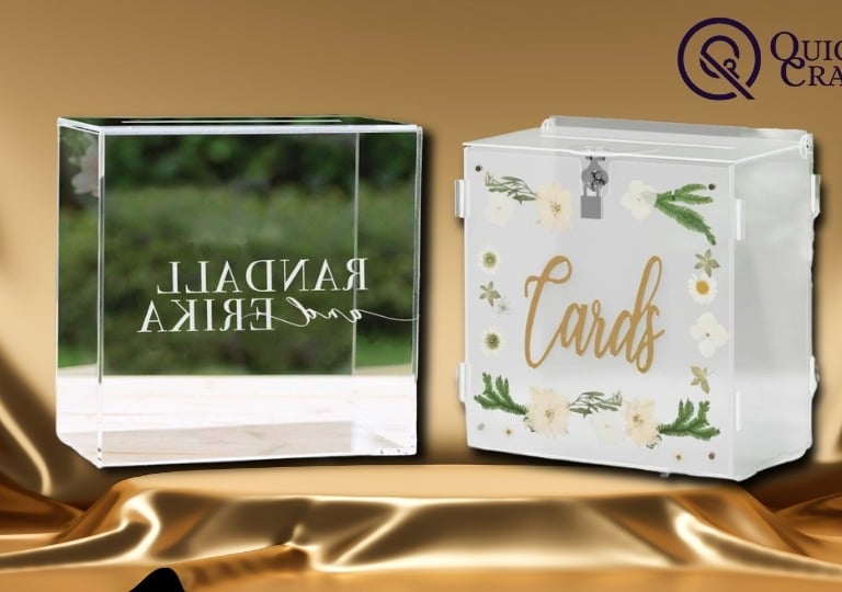 Clear and frosted Acrylic wedding box