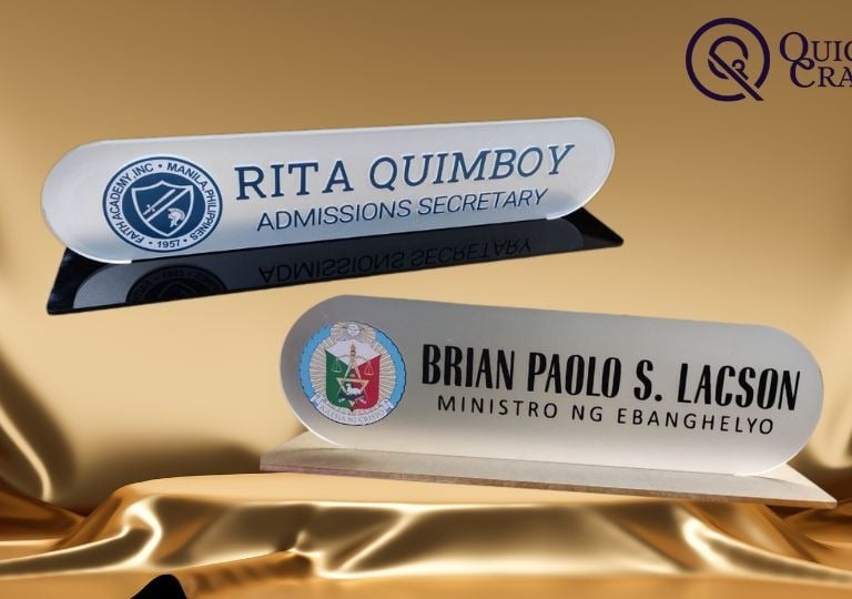 Acrylic Desk name plate