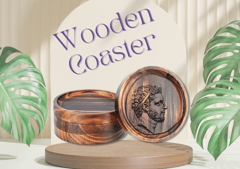 custom engraved wooden coaster