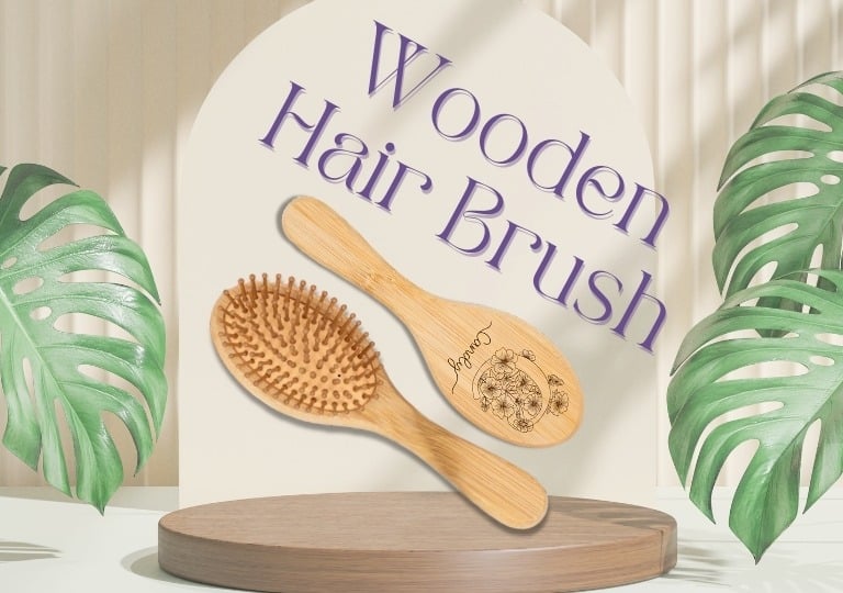 wooden hairbrush