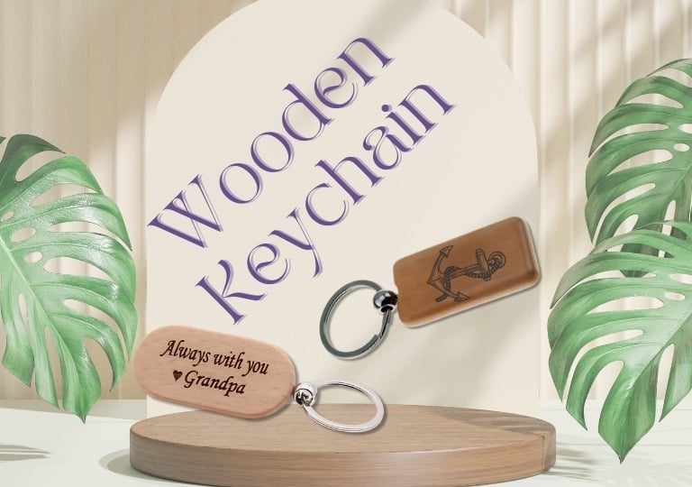 Wooden keychain