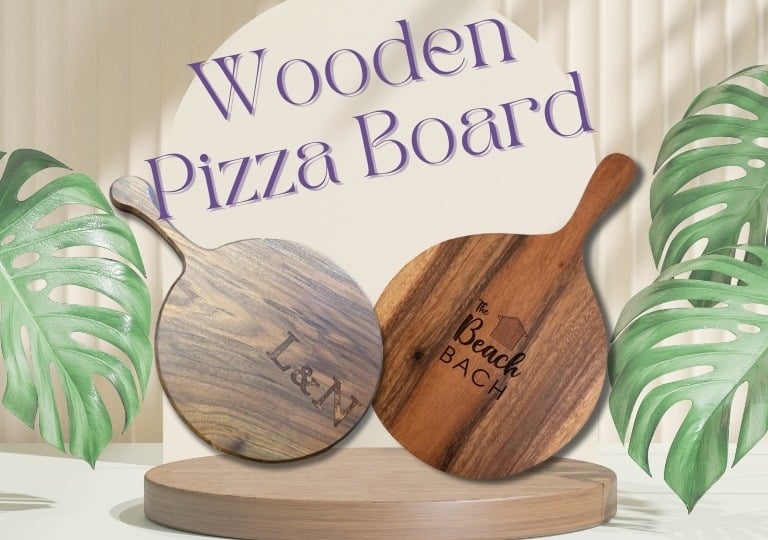 wooden pizza board