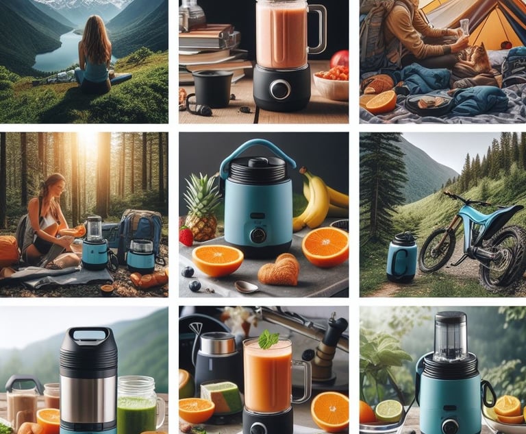 a collage of a variety blenders