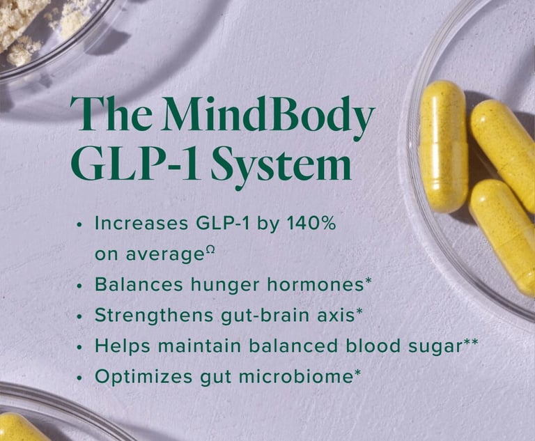 Benefits of Mind Body GLP-1 System for fat metabolism, energy, and appetite regulation