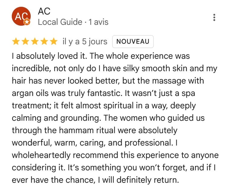 Avis client sur Google