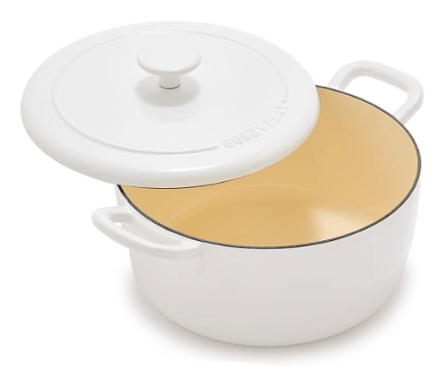 GreenPan enameled cast iron Dutch oven with PFAS-free porcelain enamel coating