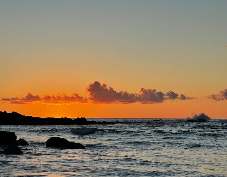 Hawai'i Big Island Meer Sonnenuntergang Annerschtwo