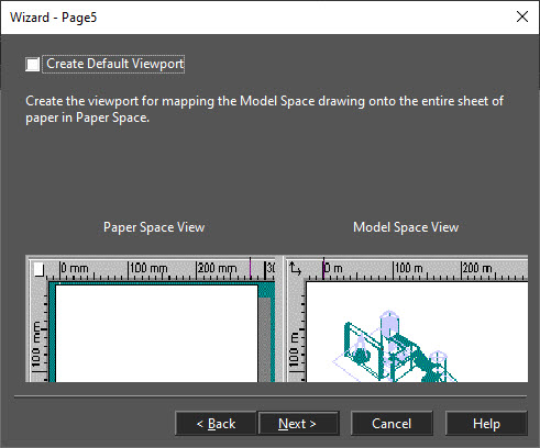 page setup wizard in xcad