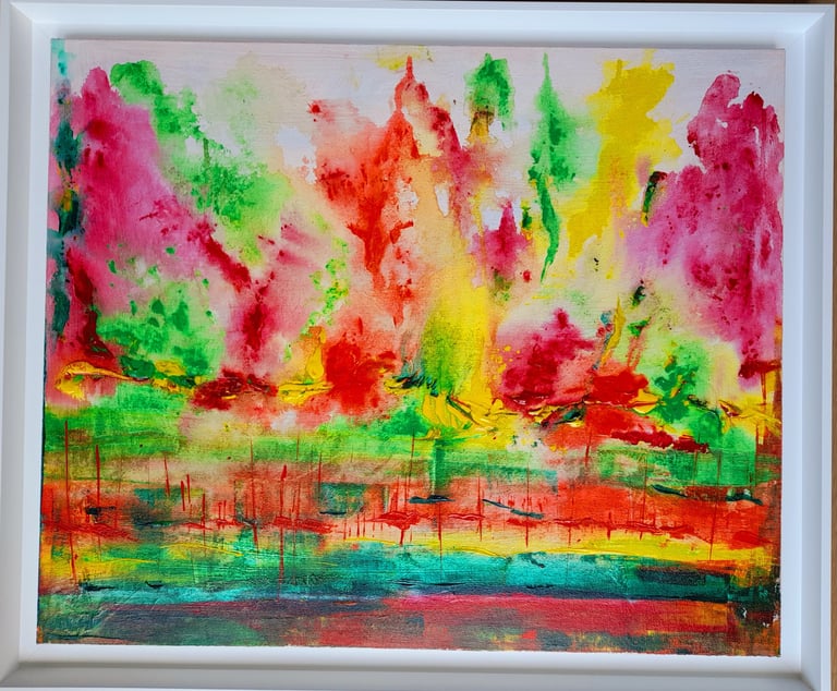 Œuvre abstraite inspirée par la lumière des couleurs – Jacqueline Poitevin