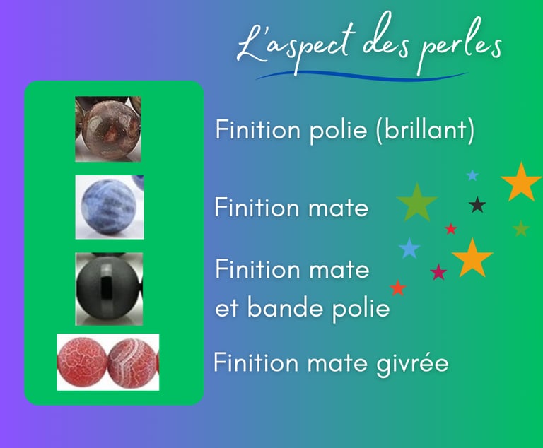 Les finitions des perles Les Couleurs de Lo