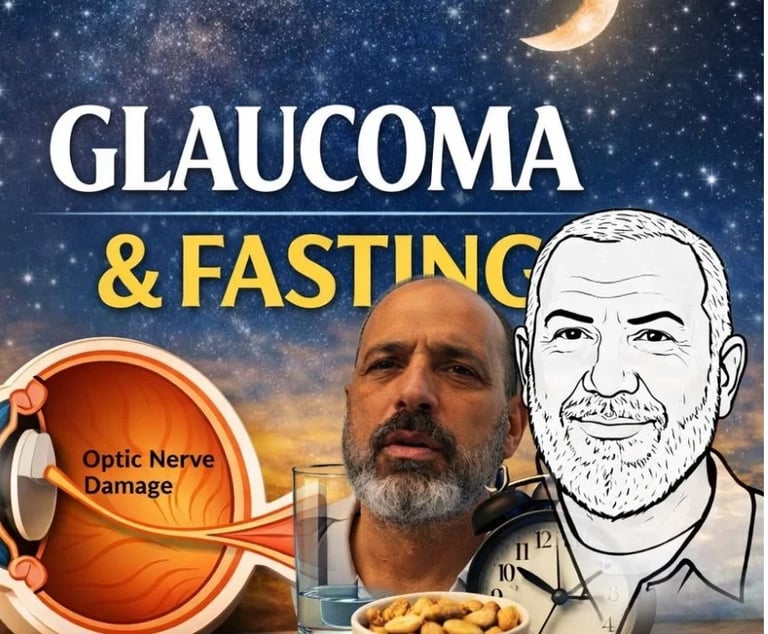 👁️🩺 Glaucoma and Fasting: Clinical Guidance infography