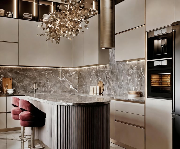 Clean-lined contemporary cabinetry for modern interiors.