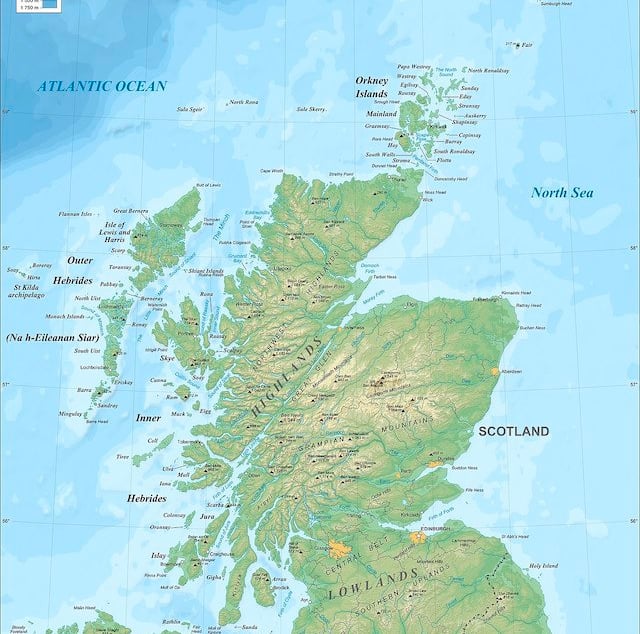 Map of Scotland