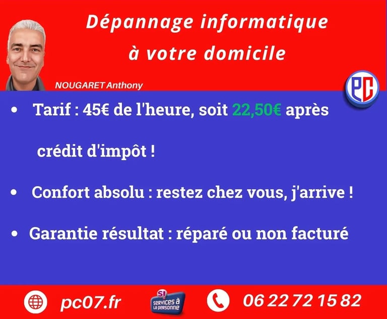 réparateur ordinateur à domicile  à valence