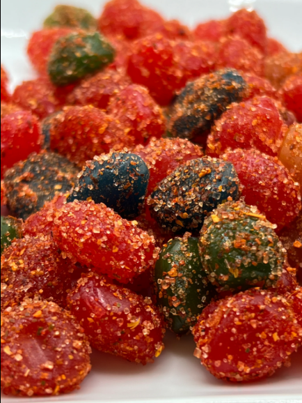 zoom of chili flavored gummies