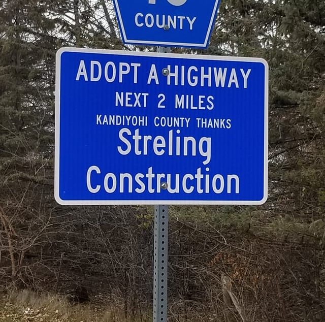 adopt a highway streling construction