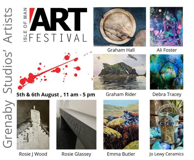 a poster for the Isle of Man Art Festival 2023