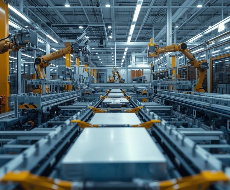 An image showing products being manufactured in the industry.