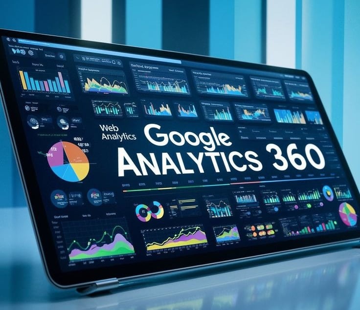 Google Analytics dashboard showing website performance data.