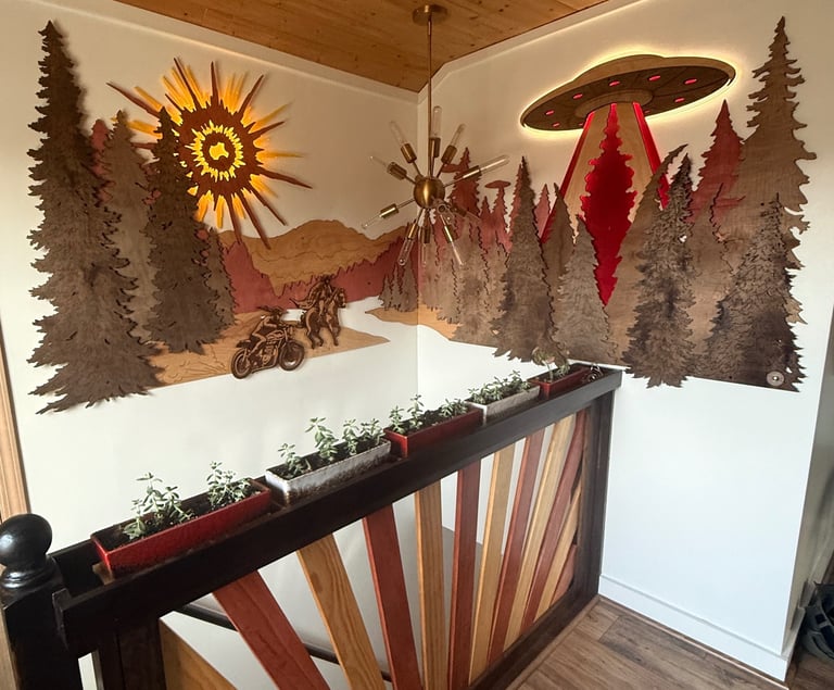 SignWave custom sculptural mural