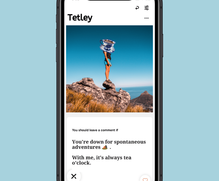 Tetley dating app profile